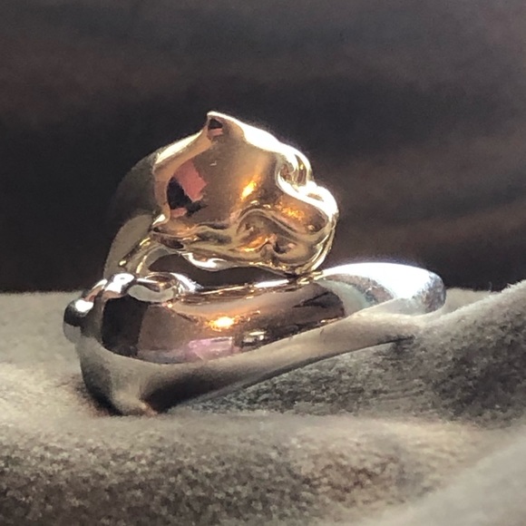14k double panther ring - Picture 3 of 15